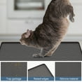 thumbnail image 2 of ZYNERY Large Silicone Cat Litter Mat, 34"X22" Waterproof Litter Trapping Mat, EVA Non-Slip, Waterproof Urine Proof Cat Litter Catcher Mat, Easy Clean Scatter Control (Gray), 2 of 7
