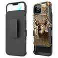 thumbnail image 2 of for Apple iPhone 12 Pro iPhone 12 (6.1inch) with Temper Glass Case Heavy Duty Shock Absorption Kickstand Armor Case with Belt Swivel Clip Holster Cover (Deer), 2 of 4