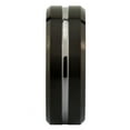 thumbnail image 2 of Metals Jewelry 8mm Tungsten Carbide Wedding Band Black Plated Single Polished Stripe Ring Size 9.5, 2 of 4