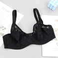 thumbnail image 4 of VISALY Wireless Bras Lace Bras Minimizer Bras for Women No Underwire Lightly Padded Bras Plus Size Bras Crop Top Comfortable Supportive Bralette Breathable Bras Soft Bras Comfy Bras Black 85E, 4 of 4