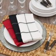 thumbnail image 4 of SARO 389.R20S Windowpane Plaid Table Napkins  Red - Set of 4, 4 of 4