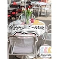 thumbnail image 6 of Outdoor Tablecloth with Umbrella Hole Zipper Happy Easter Round Tablecloth 60" Waterproof Table Cloth Cute Lovely Colorful Rabbits Silhouette Pink Checkered Patio Table Cover Tablecloths for Picnic, 6 of 8