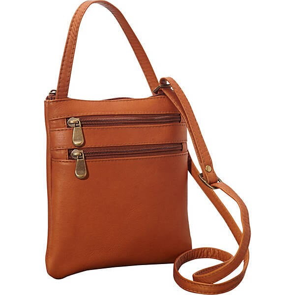 Le Donne Leather Two Zip Mini Crossbody Bag T76R