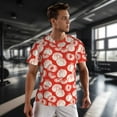 thumbnail image 3 of Wukai Tomatoes Print Men's Short-Sleeved Mesh T-Shirt,Quick-Dry Short Sleeve Workout T-Shirt-, 3 of 8