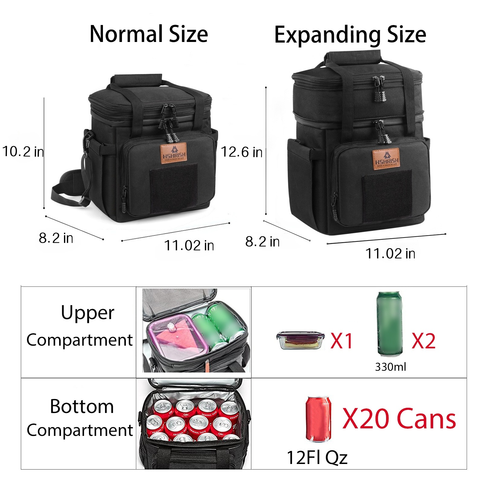Holuxer Tactical Insulated Lunch Bag, 16L photo 2