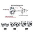 thumbnail image 2 of AllenCOCO 3 Pairs Solid 925 Silver Cubic Zirconia Earring Set for Women White Gold-Plated 4-Prong Studs Earrings for Women Hypoallergenic,Round Clear CZ 4mm,5mm,6mm, 2 of 7
