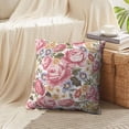 thumbnail image 3 of LALILO Throw Pillow Covers Classic Vintage Flower Accent Art Artwork Cushion Cover 18" x 18", 2 Pack, 3 of 6