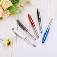 thumbnail image 6 of Uxcell Ballpoint Pen with Stylus Tip and LED Flashlight Metal Pen Black Ink 1.0mm Medium Point Stylus Pen, Gray 5 Pack, 6 of 7
