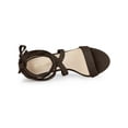 thumbnail image 4 of BLISSFUL STEP Women's Sandals Solid Color Mid Block Heels Lace up Sandals Coffee 7, 4 of 7