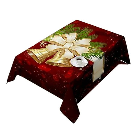 

KEUSN Bibulous Tablecloth Decorated For Christmas(The Bell)