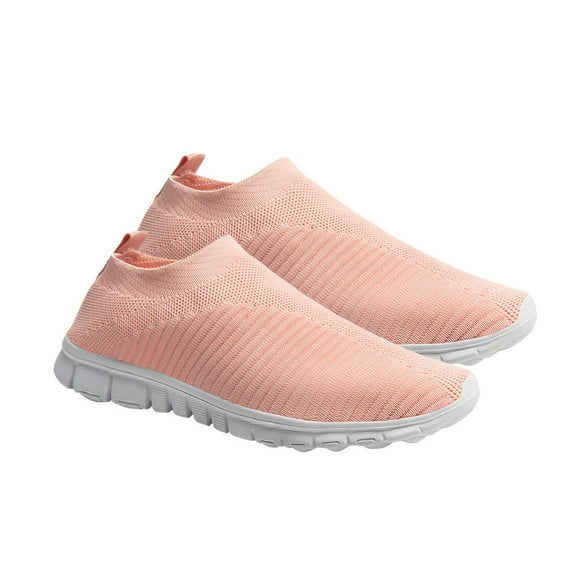 QIFULL 1Pair Pink Female Casual Shoes with Strong Elasticity Comfortable for Long Walks