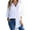 White cheap stuff under 5 dollars, variant on Dyegold Button Up Shirt Women Plus Size Long Sleeve Button Down Tops Casual Loose Irregular Hem Side Tied Blouses Tshirts