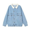 thumbnail image 5 of iHPH7 Jean Jacket Women Jeans Jacket for Women Jean Shacket Women Denim Shacket Womens Denim Jacket Women's Outerwear Jean Outfits for Women Blue S, 5 of 5