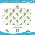 thumbnail image 2 of Cute Dragon Pattern with Stars Hooded Bath Towel，60"x35" for Ages 3 To 12 Kids, Quick Dry Lightweight Soft Microfiber Hood Beach Towel Cover Up for Kids, 2 of 7