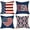 Patriotic Heart, variant on 4th of July Patriotic Decorative Throw Pillow Covers 18x18 Set of 4, USA America Love Heart Independence Day Outdoor Pillowcase, American Blue Red White Stripes Stars Cushion Case Home Decor