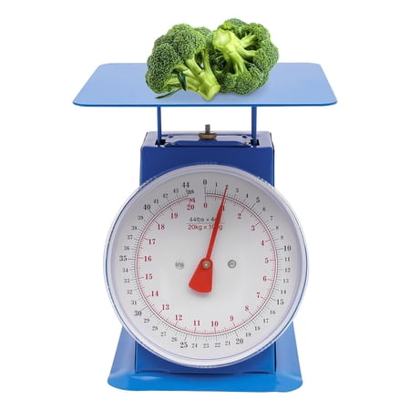 44 lbs Mechanical Scale,Industrial Dial Scale,Heavy Duty Portion-Control Mechanical Kitchen and Food Scale, Mechanical Dial Scale with Platform for Home Kitchens,Small Shops