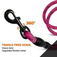 thumbnail image 6 of Taglory Rope Dog Leash with Comfortable Padded Handle, 4ft Reflective Dog Leash, Hotpink, 6 of 7