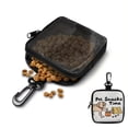 thumbnail image 5 of Guodhu Portable Zipper Sealed Dog Training Snack Bag Polyester Pet Treat Pouch Waist Clip Travel Organizer for Walks Hiking Outdoor Activities(White X), 5 of 7