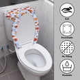 thumbnail image 3 of HELLHERO Maple Leaf Pattern Fits All Toilet Shapes Toilet Seat Cover & Easy Care Adjustable Elastic Edge with 2 Piece Toilet Lid Cover, 3 of 8
