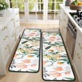 thumbnail image 4 of Kitchen Rugs Sets Of 2,Pioneer Flower Floral Print Pattern Anti Fatigue Kitchen Mat Rugs Non Slip Washable,Decorative Kitchen Floor Mats for Kitchen,Sink,Laundry,17"x47"+17"x47", 4 of 5