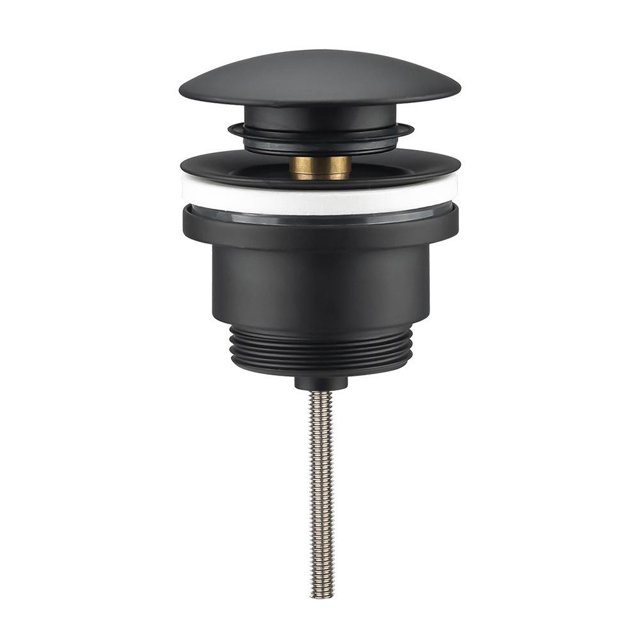 Desagüe para fregadero Click Clack, escurridor para fregadero de acero inoxidable, Negro mate