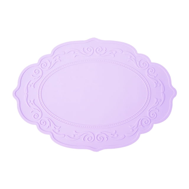 Mantel individual de mesa antideslizante, portátil, resistente al aceite, resistente al calor Violeta claro