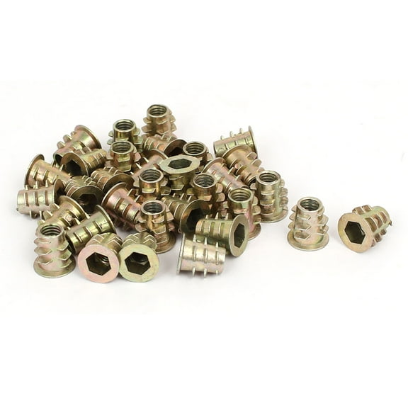M5 x 10mm Hex Socket Head Insert Screws E-Nuts Furniture Fittings 30Pcs