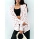 thumbnail image 5 of Women's Leopard Print V-Neck Knitted Cardigan Sweater Mid-Length Thick Polyester Spandex Blend, 5 of 5