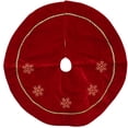 thumbnail image 1 of 24" Red with White Snowflakes Christmas Tree Skirt, 1 of 3