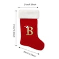 thumbnail image 3 of HongHeng Monogram Embroidered Letter Christmas Stocking Soft Velvet with White Plush Cuff Embroidered Personalize Double Christmas Sock for Family Holiday Decoration Hanging, 3 of 4