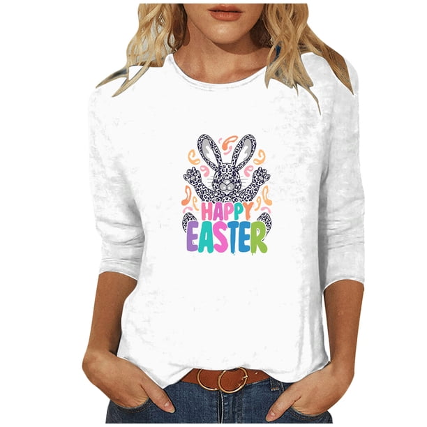 Mujeres 3/4 Manga Tops Impresión Casual Cuello Redondo Camiseta Top Blusa, Poliéster Toda la Temporada