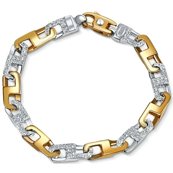 Pompeii Men's 14k Gold (45gram) or Platinum (72gram) 8.5mm Diamond Bracelet 8.5"