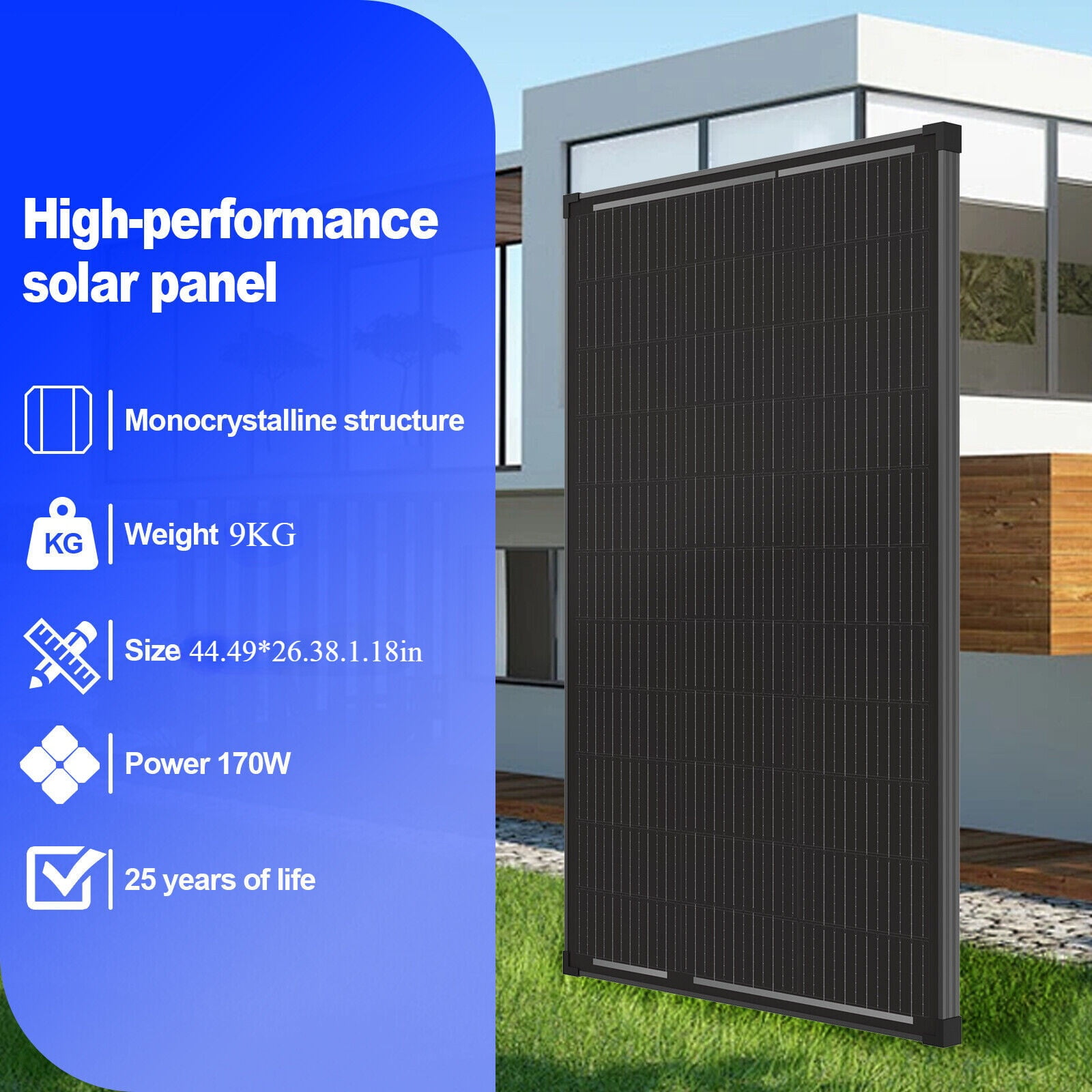 WERCHTAY 18BB N-Type 100 Watt Solar Panel 12V, 26% High-Efficiency, Solar Panel for Power Station, RV, Cabin, Off-Grid Applications