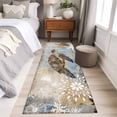 thumbnail image 3 of Retro Abstract Ocean Turtle Runner Rugs 2x6 ft Marine Life Starfish Watercolor Washable Hallway Rugs Non-Slip Floor Mats Absorbent Carpet Bedside Runners for Bedroom Kitchen Bathroom Laundry Room, 3 of 9