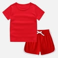 thumbnail image 6 of XZNPDUCQ Toddler Girl Clothes, 2Pcs Baby Girl Summer Outfits Sleeveless Bow Knot Tank Shirts Tops + Shorts Clothing Sets 1-5T T-Shirt Set 7-8 Years Red, 6 of 9