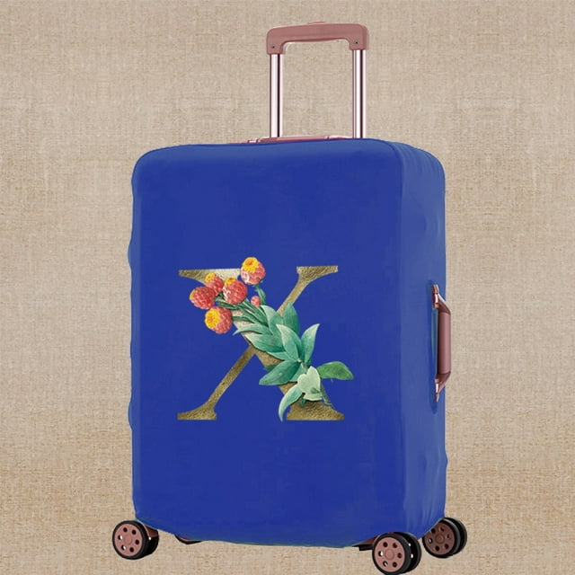 Housse de Valise Résistante aux Rayures, Étui de Protection pour Chariot, Convient aux Valises de 18 à 32 Pouces, Imprimé de Fleurs Dorées, Accessoire de Voyage, Housses 8Golden Flower X m (22-25 Pouces)
