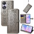 thumbnail image 1 of Funda Cartera FOXDOCK para OPPO A78 , Flip PU con Relieve de Gatos y Perros, Tarjetero y Soporte, 1 of 6