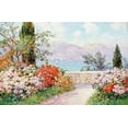 thumbnail image 2 of Arnold, Friederich 18x13 White Modern Wood Framed Museum Art Print Titled - The Gardens of The Villa Melzi on Lake Como, 2 of 4