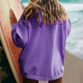 thumbnail image 5 of Kaemgyyd Women's Crewneck Sweatshirts Trendy Oversized Long Sleeve Tops Solid Color Casual Loose Pullover Clothes, 5 of 7