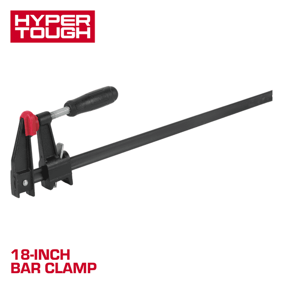 Hyper Tough 18-inch F-style Bar Clamp with Comfort Grip Handle