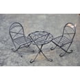 thumbnail image 4 of G & F Fairy Garden Miniature Metal Bistro Set, 3-Piece Dollhouse Furniture, Rustic Red, For All Age Groups, 4 of 5