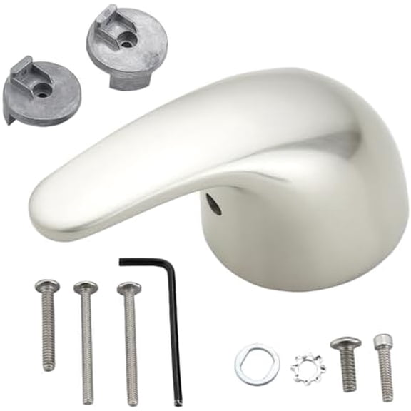 Chrome Shower Handle Metal Replacement Compatible with Moen Lever Shower Handle Kit for Single Handle Tub and Shower Faucets, 100657