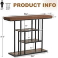 thumbnail image 2 of 42" Industrial Console Table, Narrow 4-Tier Wood Entryway Table for Living Room, Accent Tables Living Room, Hallway Table, Sofa Table for Front Door, Hallway, Foyer, Rustic Grey, 2 of 9