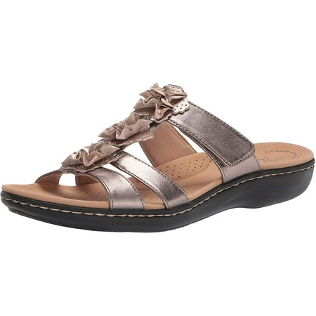 Women sFlat Sandal Classic Leather Sandals  Casual Sandals with Arch Support Adjustable Hook and Loop Straps Slip-On Shoes Outdoor