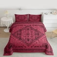 thumbnail image 2 of Manfei Boho bohemian Floral Bedding Comforter Set,Vintage Damsk Twin Comforter Sets,Pink Black Bedding Set For Men Women,Super Cozy Room Decor Reversible,2pcs, 2 of 8