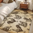 thumbnail image 4 of Farm Chicken Area Rugs 3x5 ft Country Rustic Rooster Hen Retro Farmhouse Washable Rug Non Slip Indoor Carpet Absorbent Floor Mat for Living Room Bedroom Dining Room, 4 of 9
