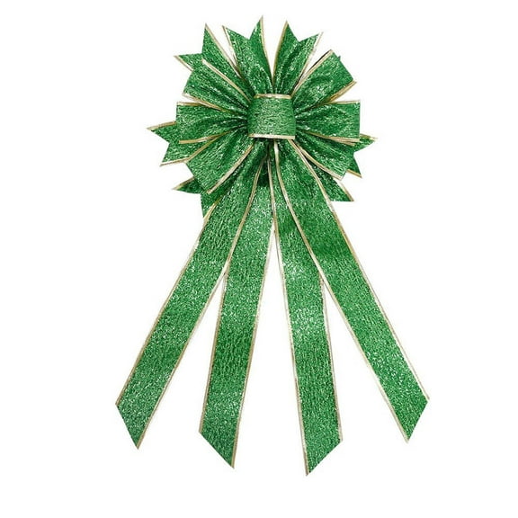 Large St. Patrick's Day Bows For Wreath Green Glitter Irish Wreath Bows Ornaments Saint Patrick's Day Tree Front Door Wall Decorations Holiday Ribbon Decor
