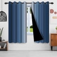 thumbnail image 2 of Nanqianyi Grommet Light Blocking Gradient Curtains,Room Darkening Window Drapes for Bedroom/Living Room 42"W x 63"L,2 Panels, 2 of 8