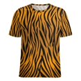 thumbnail image 5 of Animal Print Patterns Women's Short Sleeve T-Shirt Crew Neck Casual Summer Trendy Loose Fit Tops, 5 of 6