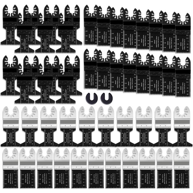 50 Uds Hojas Multiherramienta Hojas De Sierra Oscilante De Acero De Alto Carbono Hojas Oscilantes De Liberación Rápida Para Ryobi Milwaukee Hitachi Black & Decker Chicago Muyoka Hogar